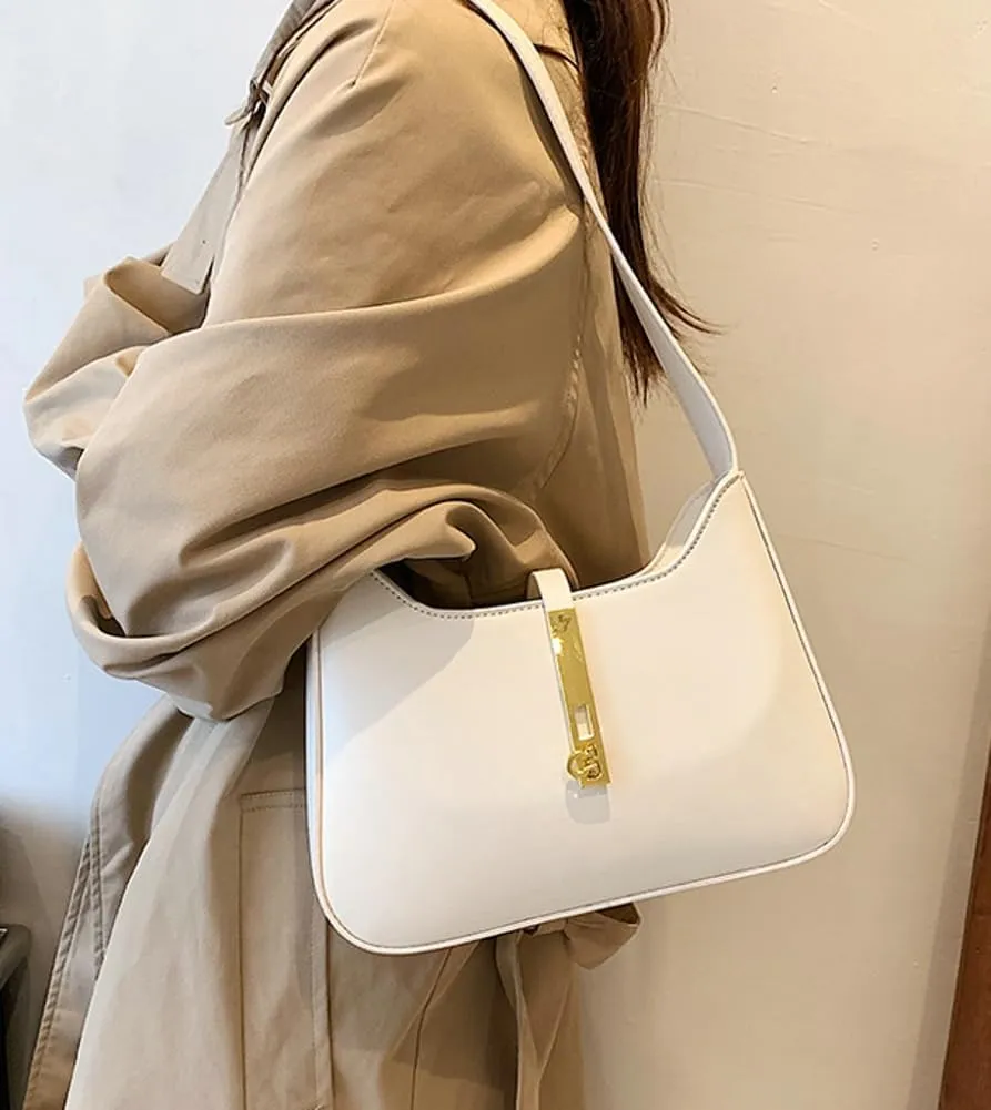 Fashion Vegan Leather Shoulder Bag for Women Handbags Purse Small Tote Bag Casual Top Handle Satchel 2024