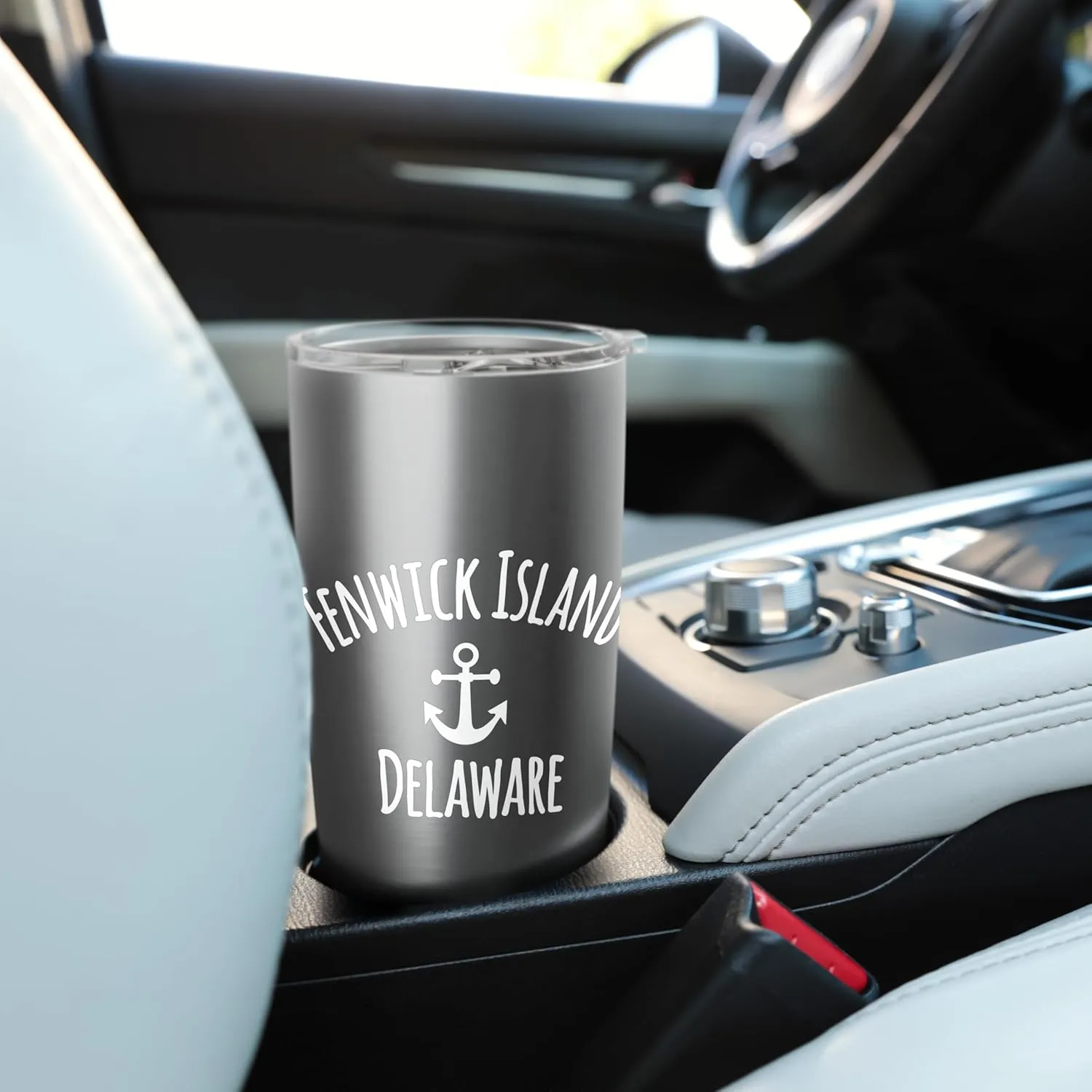 Fenwick Island Delaware Boating Sailing Nautical Boat Anchor Stainless Steel Insulated Tumbler