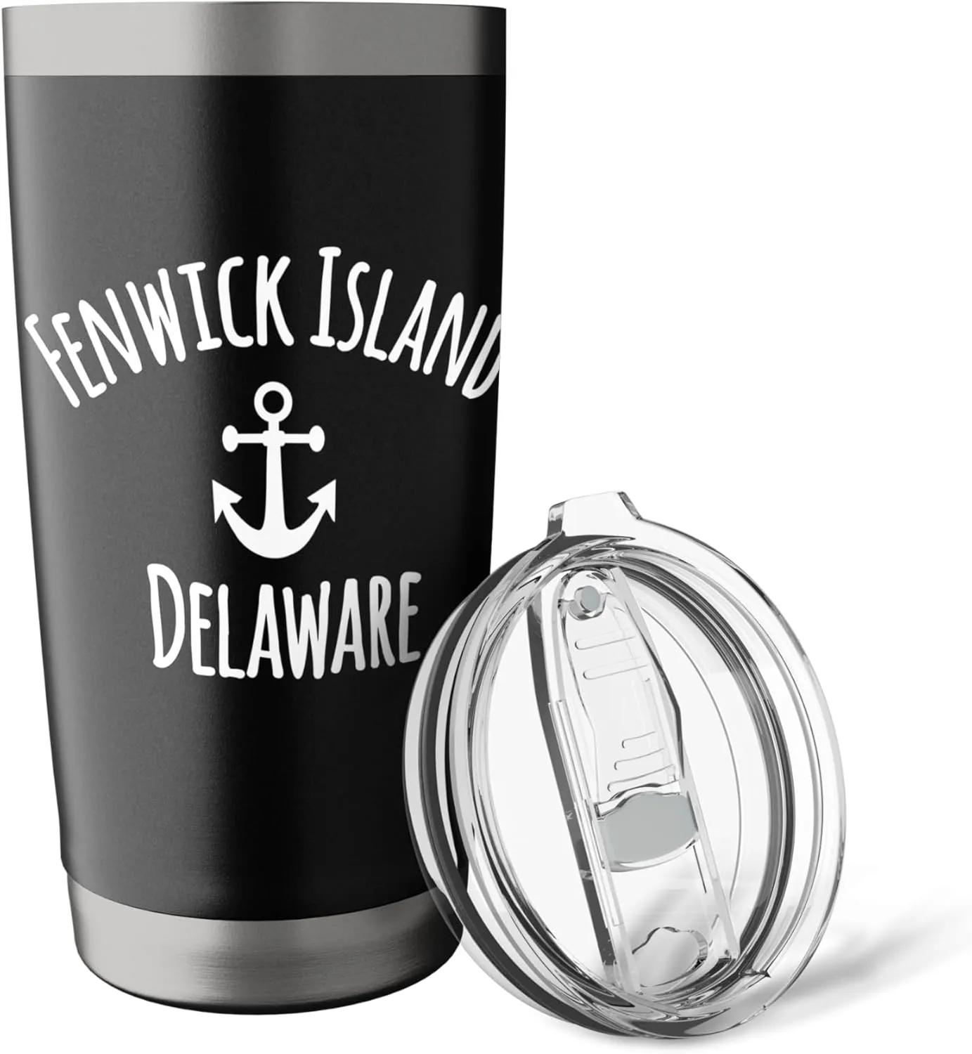 Fenwick Island Delaware Boating Sailing Nautical Boat Anchor Stainless Steel Insulated Tumbler
