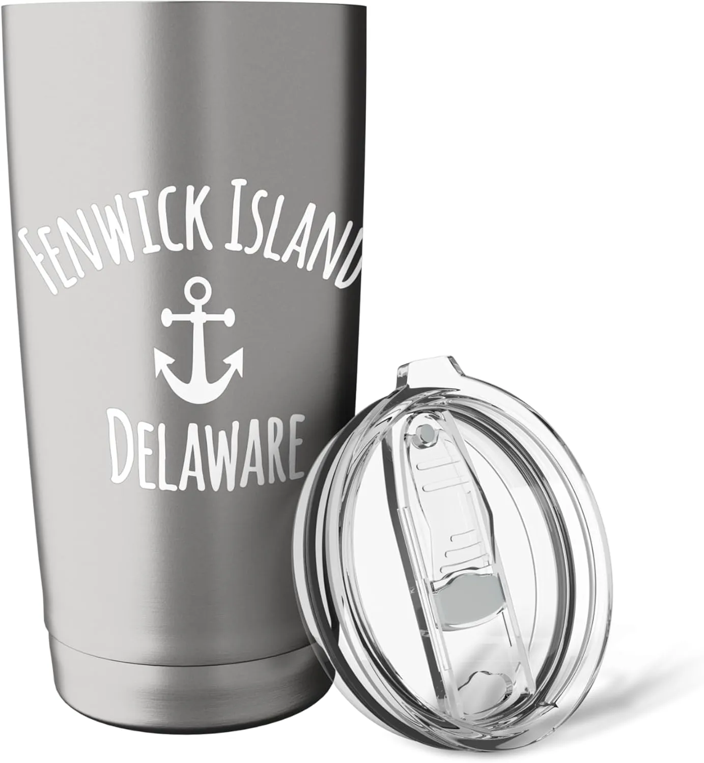 Fenwick Island Delaware Boating Sailing Nautical Boat Anchor Stainless Steel Insulated Tumbler