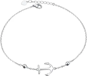 FLYOW S925 Sterling Silver Anklet for Women Summer Boho Beach Charm Adjustable Foot Ankle Bracelet Jewelry Birthday Gift