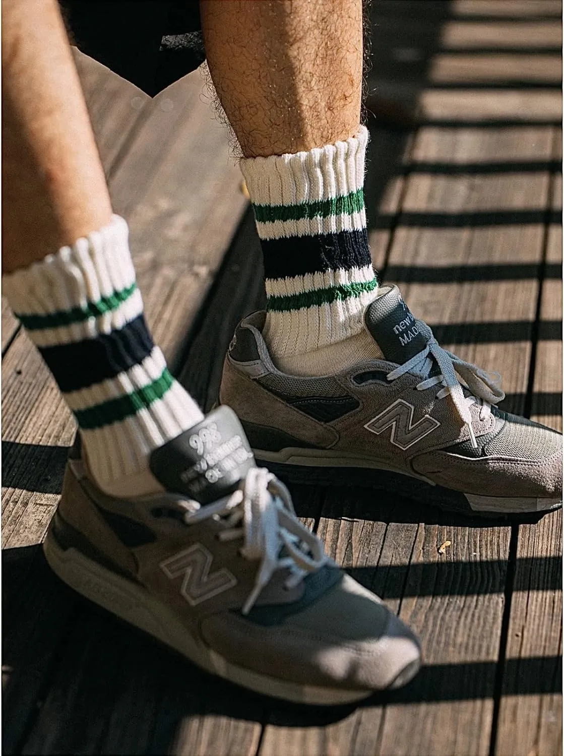 Fun Novelty Striped Retro Crew Socks For Women Sporty Calf Casual Cotton Socks Women