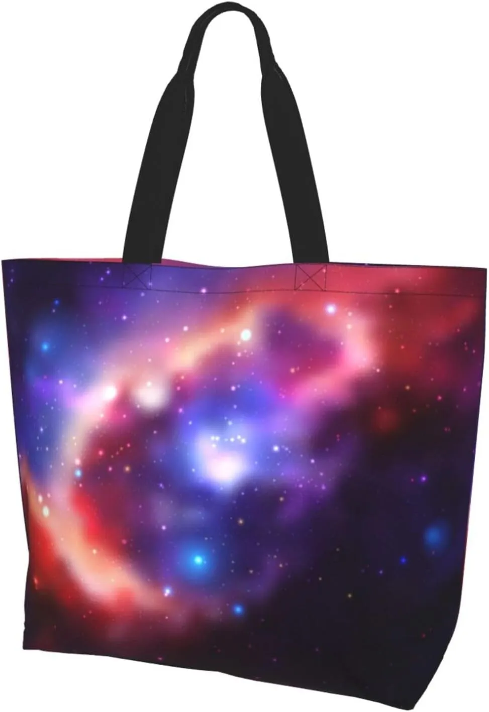 Galaxy Canvas Tote Bag Universe Shoulder Bag Handbag Star Casual Funny Grocery Bags Womens Bag for Outdoor