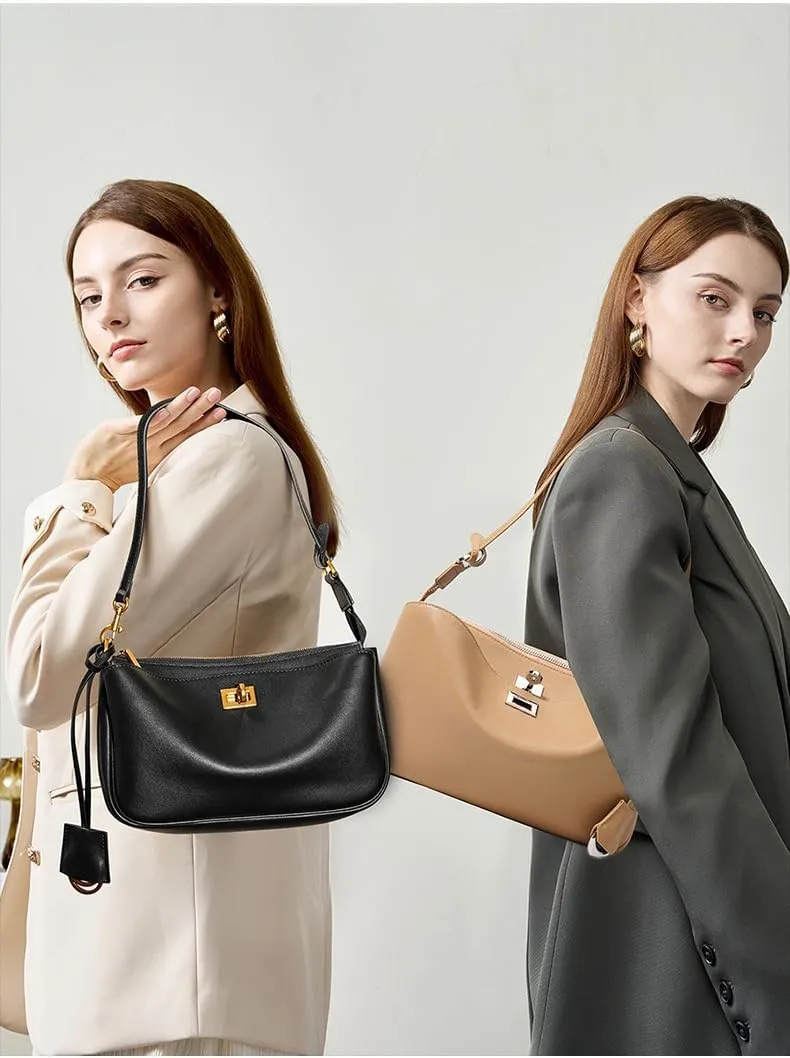 Genuine Leather Underarm bag for Women, Ladie Handbag Crossbody Bags, Shoulder Bag Purses with Adjustable Strap