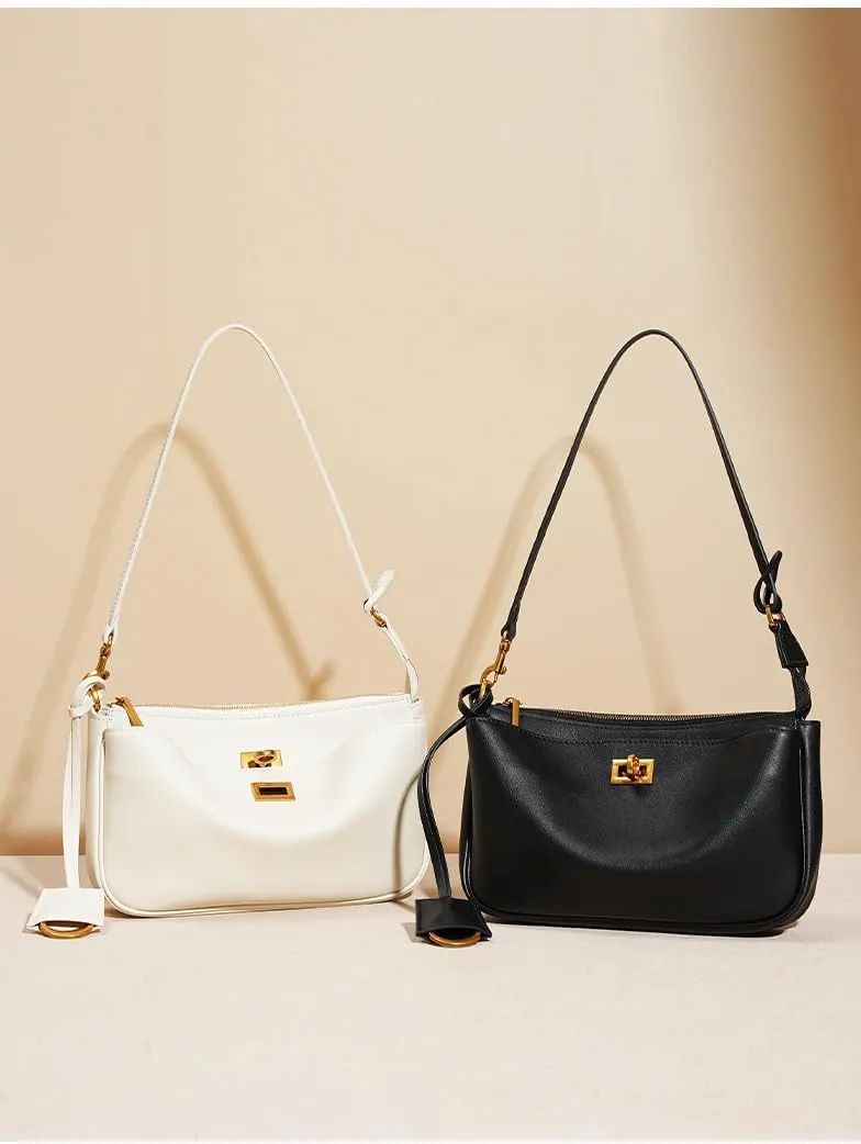 Genuine Leather Underarm bag for Women, Ladie Handbag Crossbody Bags, Shoulder Bag Purses with Adjustable Strap