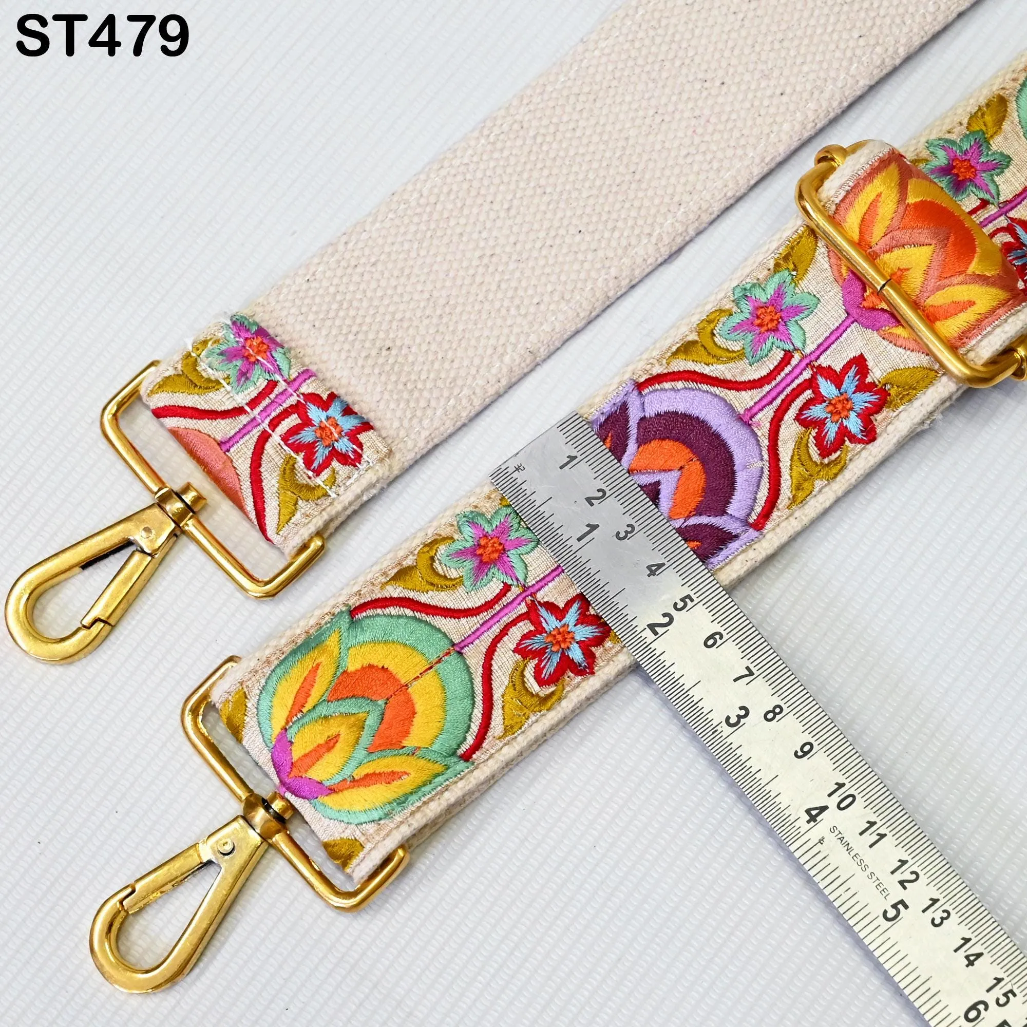Gift for Holiday Season Replacement Handbag Bag Strap Embroidered Camera Strap Crossbody Strap for Purses Embroidery Adjustable Guitar Strap