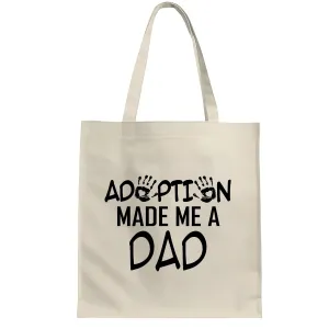 Gifts for Adoptive Parents Celebrate Adoption Day with Funny Family Quotes Natural White Multicolor Canvas Tote Bag