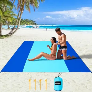 Gorich Beach Blanket Sandproof Waterproof, Extra Large Sand Free Beach Mat Fits up to 8 Adults, Lightweight & Quick Drying Picnic Mat for Outdoor Beach Travel Camping Hiking