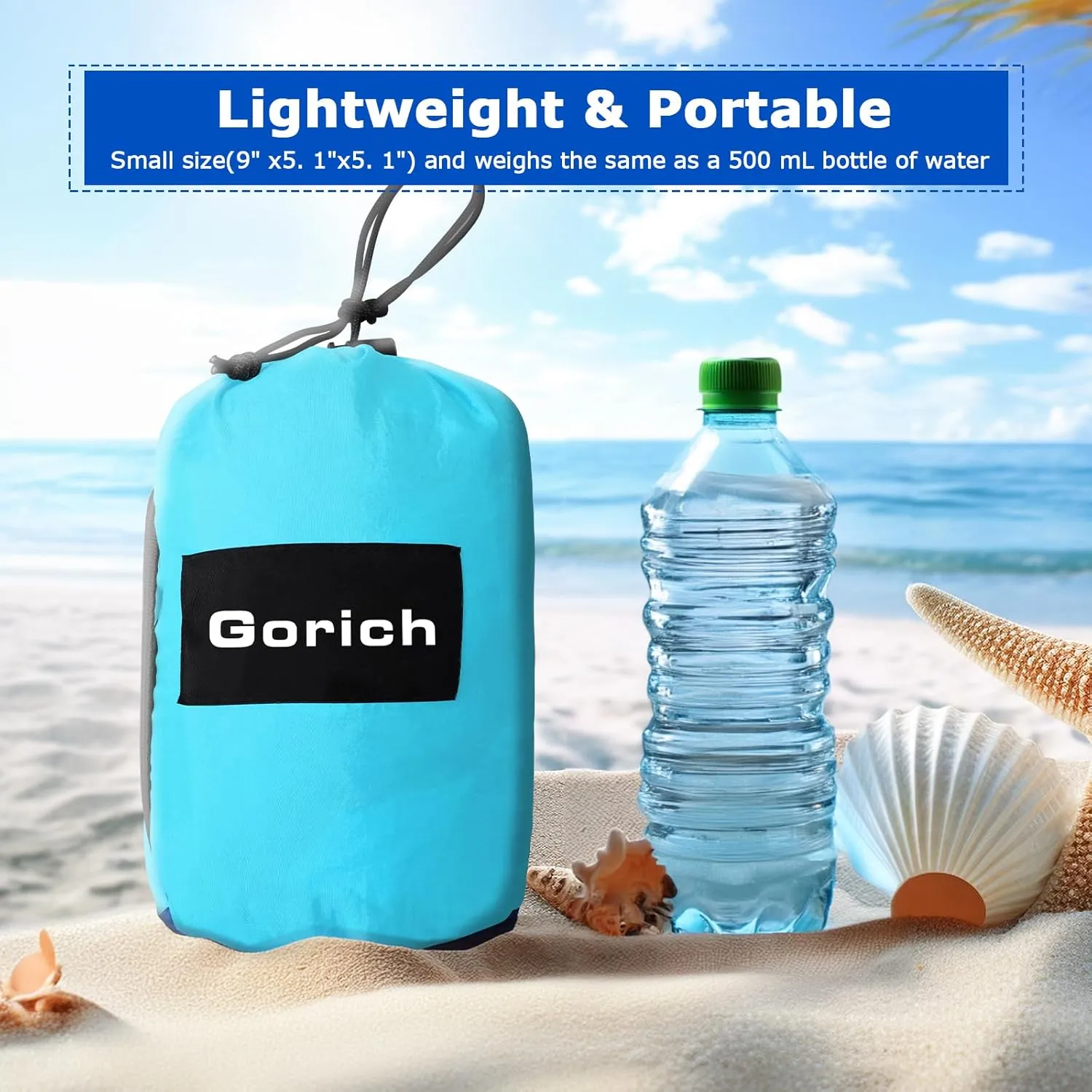 Gorich Beach Blanket Sandproof Waterproof, Extra Large Sand Free Beach Mat Fits up to 8 Adults, Lightweight & Quick Drying Picnic Mat for Outdoor Beach Travel Camping Hiking