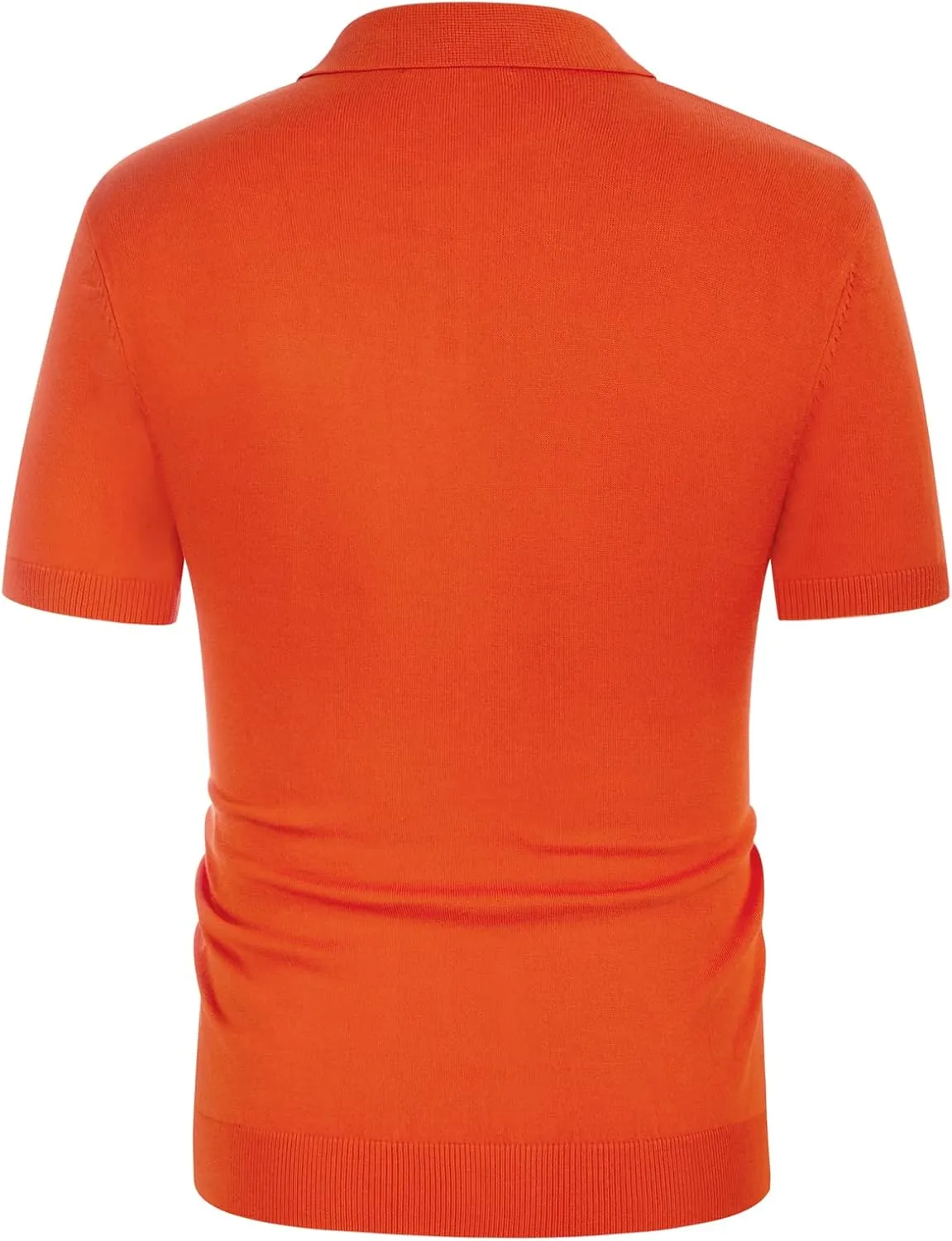GRACE KARIN Men's Knit Polo Shirts Short Sleeve Texture Lightweight Golf Shirts Sweater