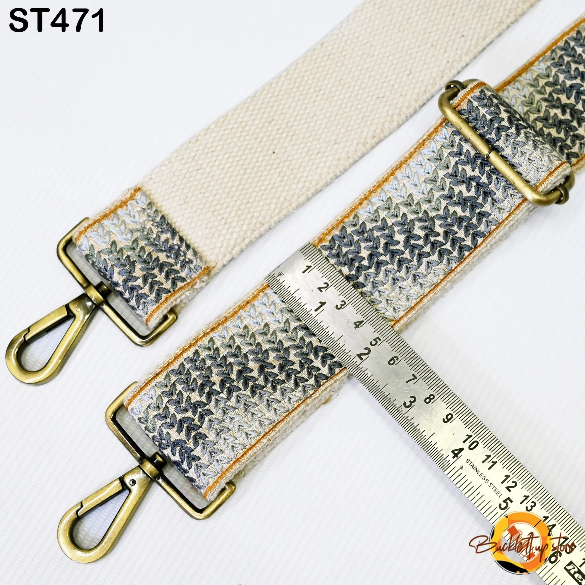 Grey Replacement Purse Strap Embroidery Crossbody Strap for Purses Embroidered Bag Strap Boho Guitar Strap Handbag Strap Gift for Sister