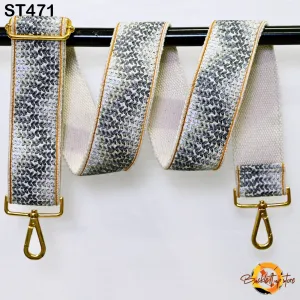 Grey Replacement Purse Strap Embroidery Crossbody Strap for Purses Embroidered Bag Strap Boho Guitar Strap Handbag Strap Gift for Sister