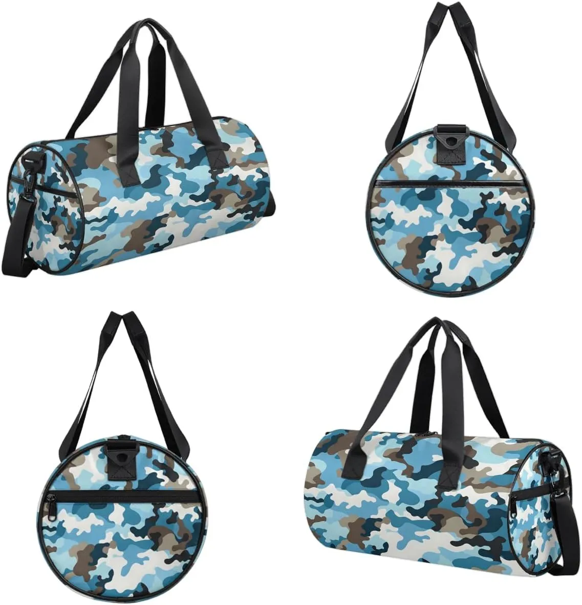 Gym Bags for Men Women Camo Print Sports Duffel Bags Carry On Travel Duffle Bag with Detachable Adjustable Shoulder Strap Overnight Weekender Bag