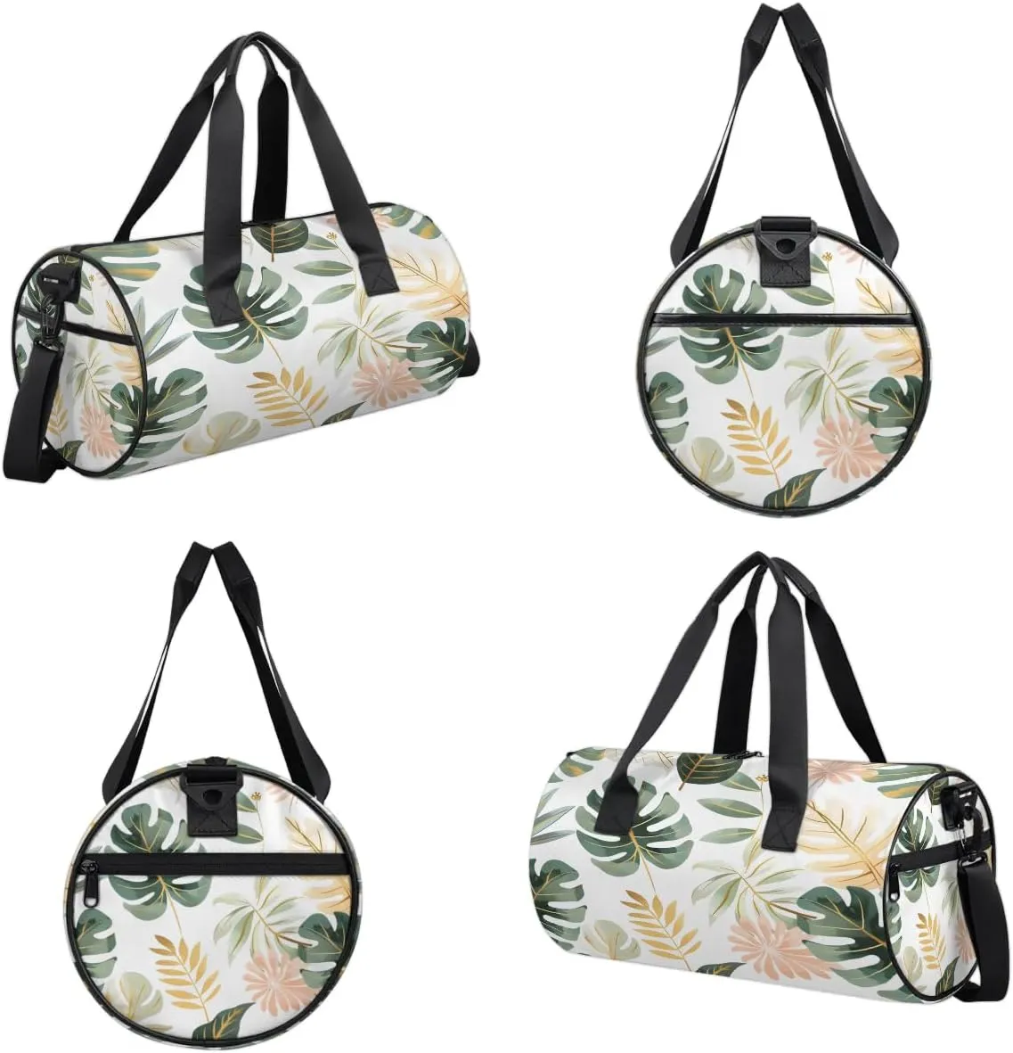 Gym Bags for Men Women Fern Leaves Themed Sports Duffel Bags Carry On Travel Duffle Bag with Detachable Adjustable Shoulder Strap Overnight Weekender Bag