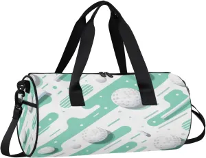 Gym Bags for Men Women Golf Ball Print Sports Duffel Bags Carry On Travel Duffle Bag with Detachable Adjustable Shoulder Strap Overnight Weekender Bag