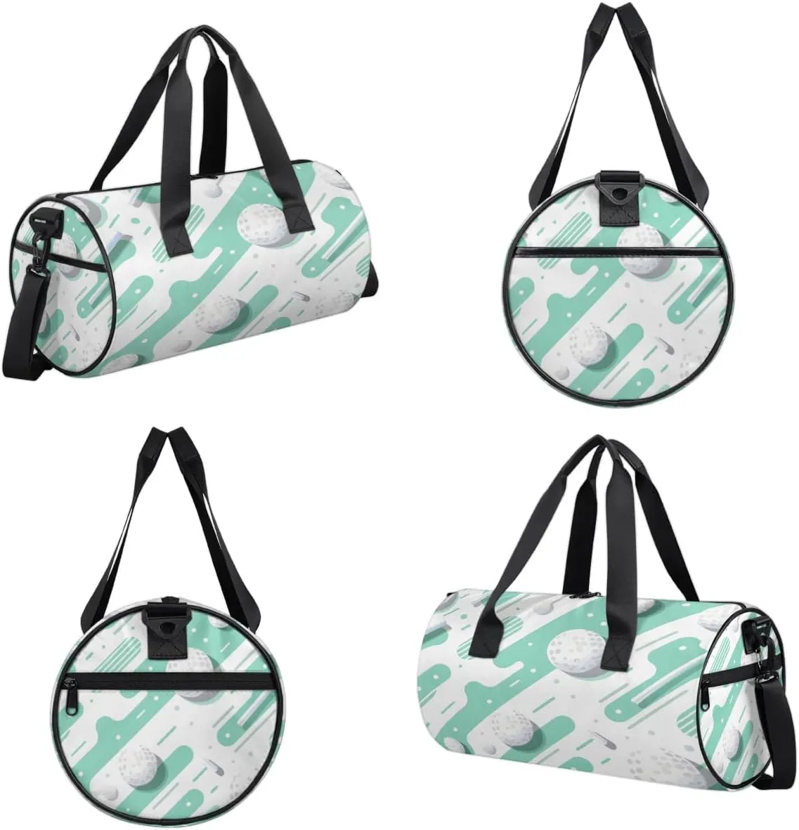 Gym Bags for Men Women Golf Ball Print Sports Duffel Bags Carry On Travel Duffle Bag with Detachable Adjustable Shoulder Strap Overnight Weekender Bag