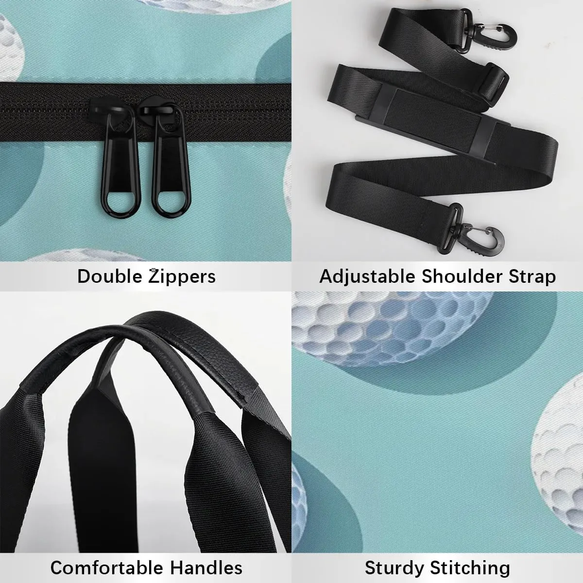 Gym Bags for Men Women Golf Balls Sports Duffel Bags Carry On Travel Duffle Bag with Detachable Adjustable Shoulder Strap Overnight Weekender Bag