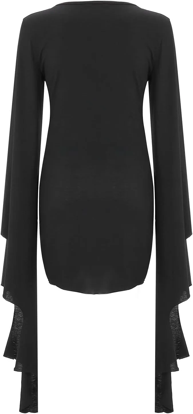 Halloween Sexy Dress for Women - Bat Wing Sleeves Vintage Gothic Goth Party Costume - Cosplay Animal Fancy Dress
