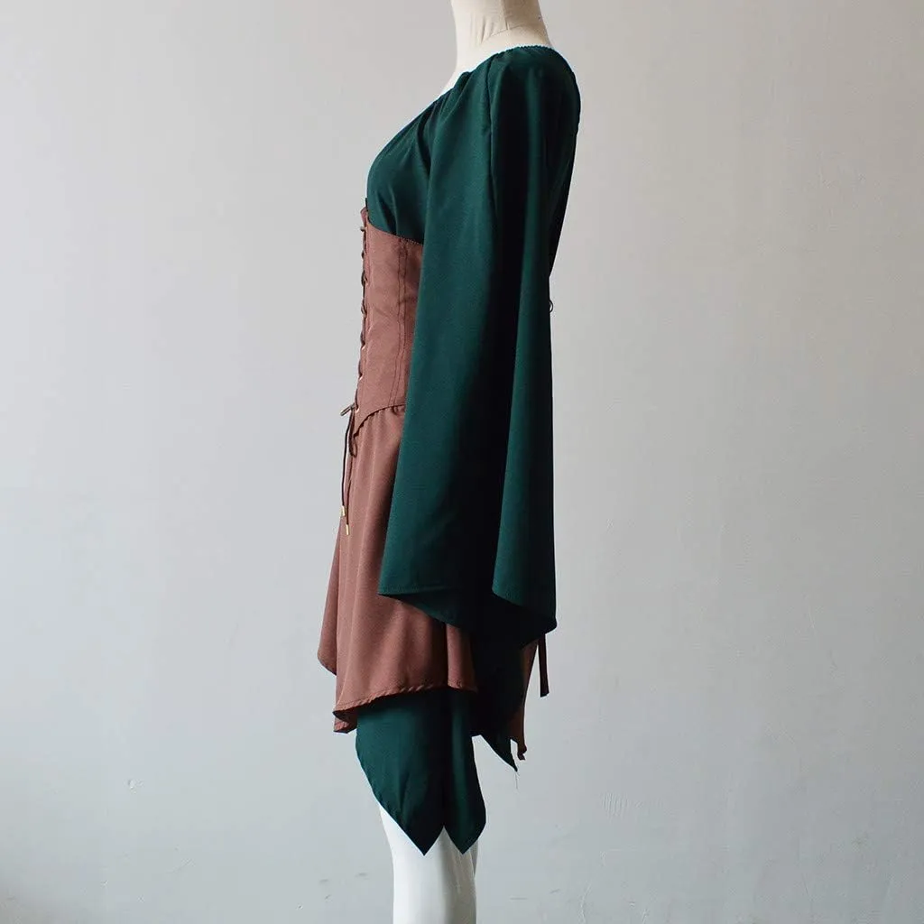 Halloween Sexy Dress for Women - Bat Wing Sleeves Vintage Gothic Goth Party Costume - Cosplay Animal Fancy Dress