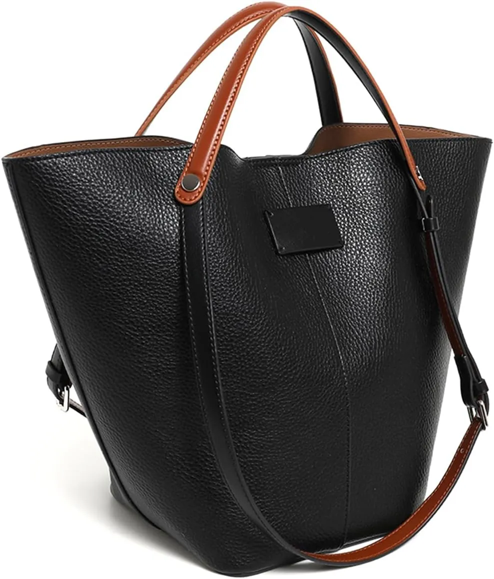 Handcrafted Dress-age handbag bucket bag Large Capacity Vegetable Basket Handbags All-Match Shoulder