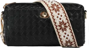 Handwoven Crossbody Bag for Women, Shoulder Purse with Adjustable Strap Lightweight Summer Festival Bag Gift