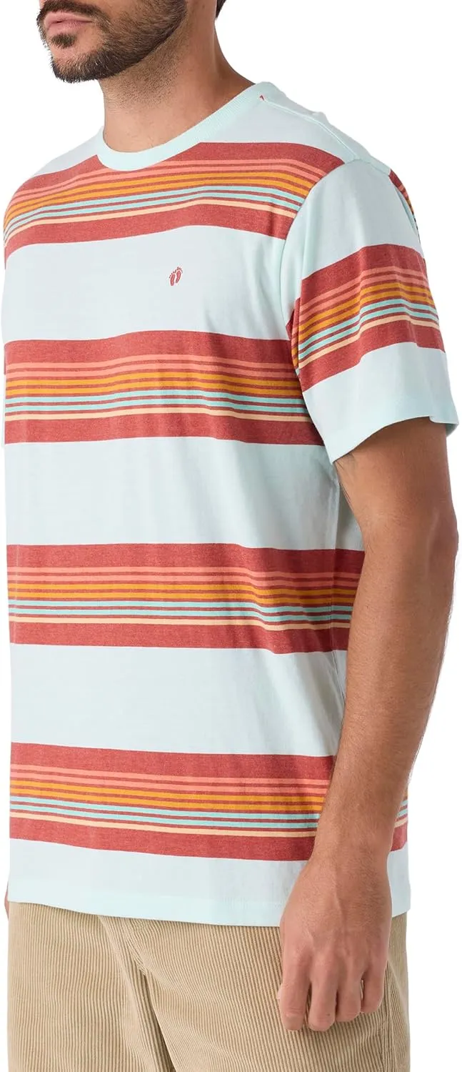 Hang Ten Mens Kel Stripe Knit T-Shirt - Casual Shirts for Men - Vintage Inspired Short Sleeve Knit Tee