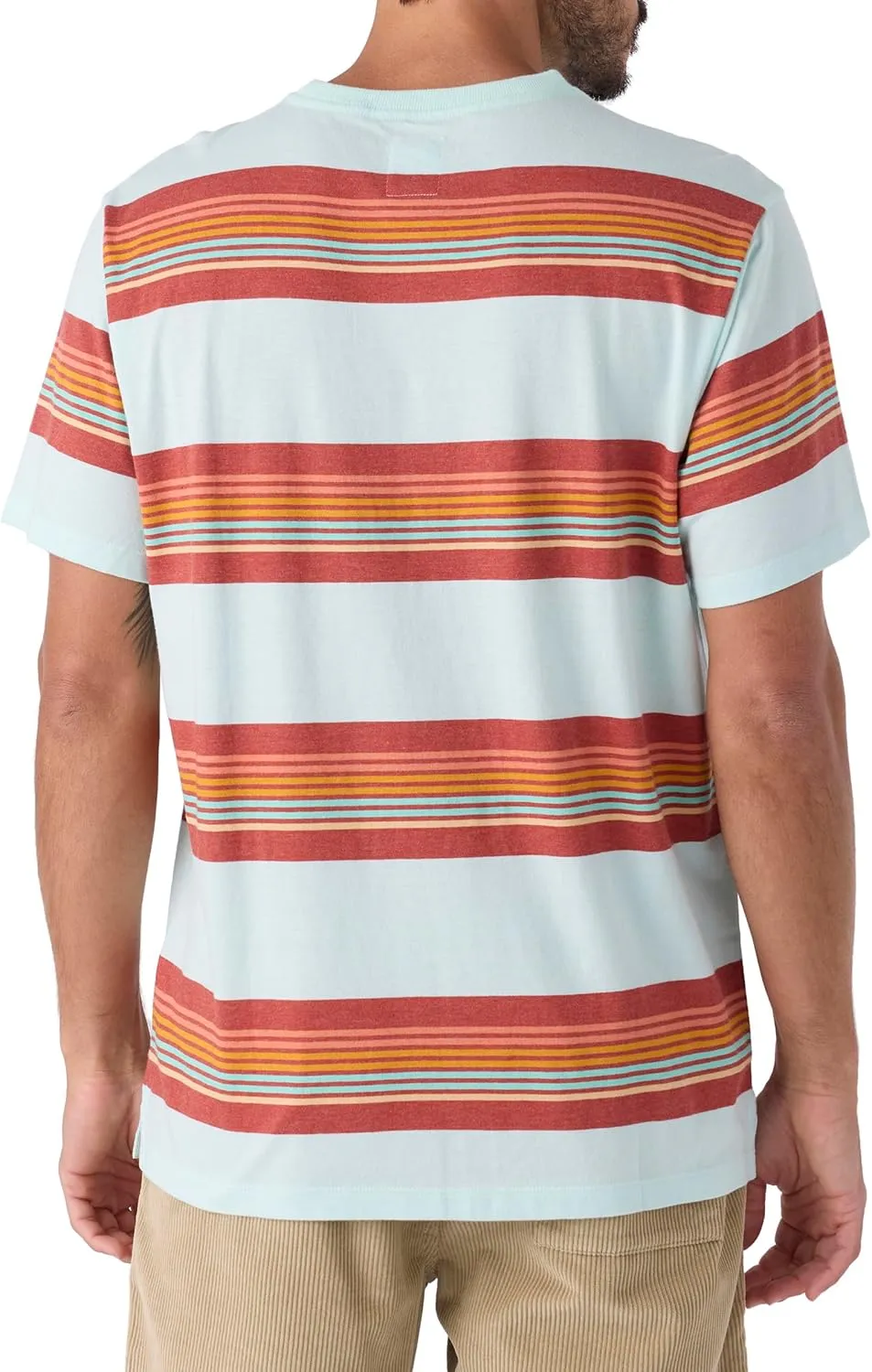 Hang Ten Mens Kel Stripe Knit T-Shirt - Casual Shirts for Men - Vintage Inspired Short Sleeve Knit Tee