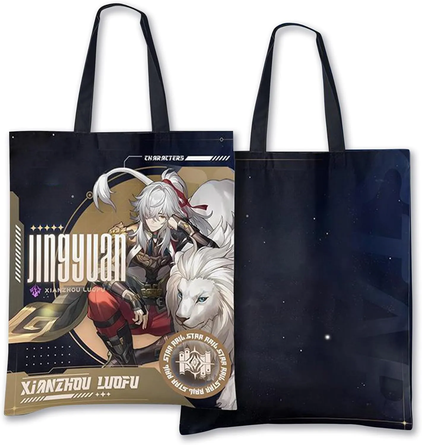 Honkai Star Rail Canvas Tote Bags Canvas Bags Black Use For Grocery Bags Shopping Bags Gift Bags