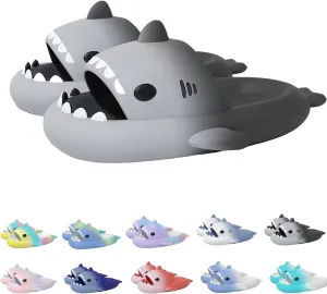 Hrtesus Shark Slides Shark Slippers Shark Sandals for Women and Men, Summer Beach Slippers Sandals Lightweight Non-Slip