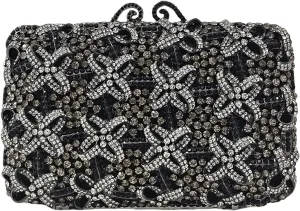 HUANG ZHUANG Bling Elegant Crystal Clutch Purse Luxury Rhinestone Evening Bag Prom Women Party Wedding Handbag