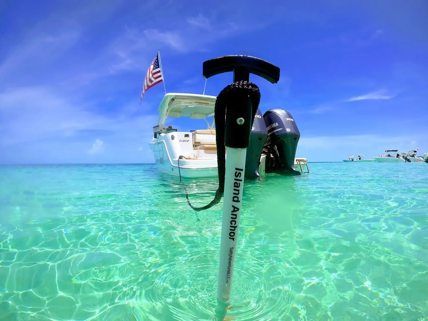 Island Anchor - 3/4" x 10' - 3 Piece - Shallow Water Anchor Pole : Securely Anchor on the Beach, Sandbar or in Shallow Water
