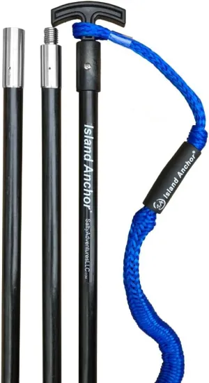Island Anchor - 3/4" x 10' - 3 Piece - Shallow Water Anchor Pole : Securely Anchor on the Beach, Sandbar or in Shallow Water