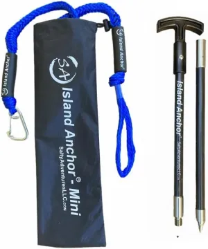 Island Anchor - Mini - 3/4" x 36" - 2 Piece Shallow Water anchor Pole - Spike Beach Anchor, Sand Anchor, Shallow Water Anchor for Small Boat, PWC, Jet Ski, and Kayak