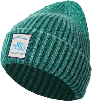 Isurrender Retro Vintage Patch Beanie Collection Funny Knit Hats Beanies and Gorros for Animal Lovers and Outdoor Enthusiasts