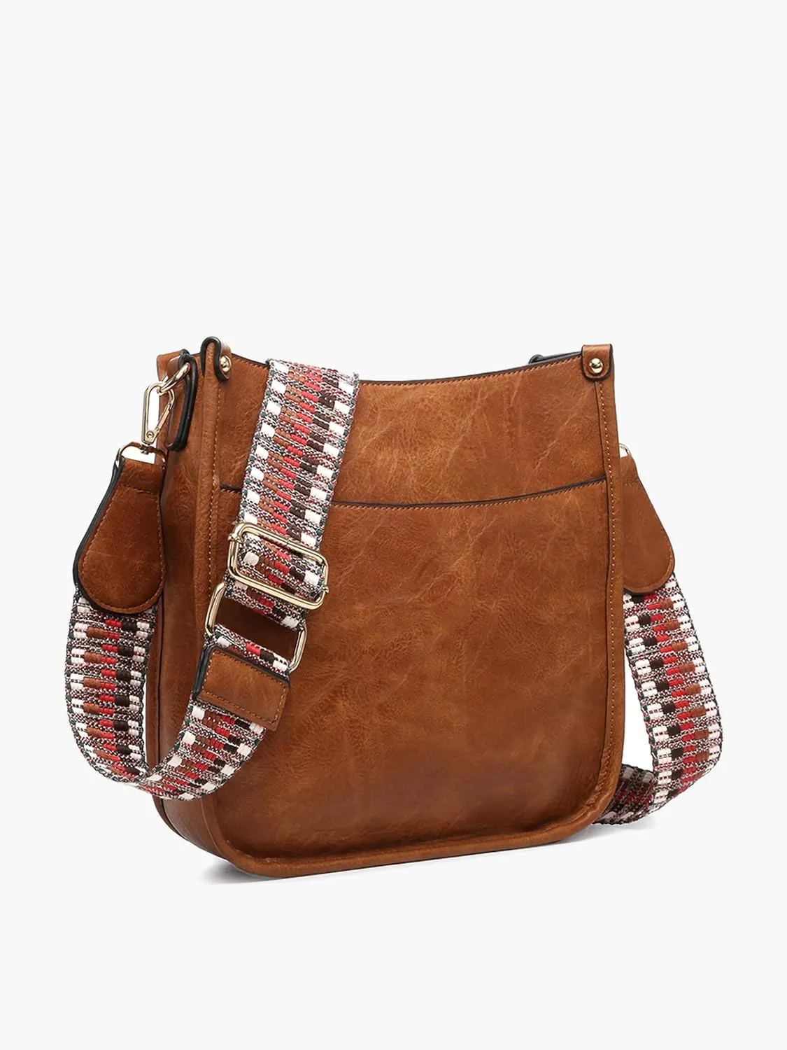JEN & CO. Chloe - Vegan Leather Adjustable/Removable Guitar Strap - Women's Crossbody Handbag Purse