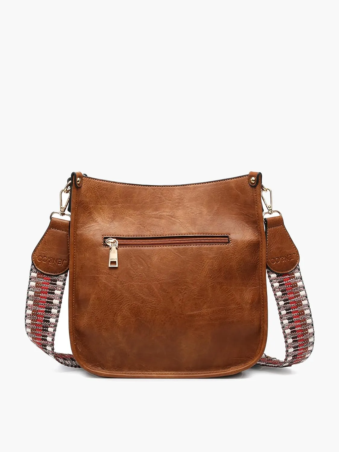 JEN & CO. Chloe - Vegan Leather Adjustable/Removable Guitar Strap - Women's Crossbody Handbag Purse