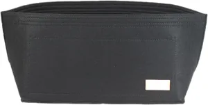 jiesinlov Felt Bag Organizer Insert for Handbags, Inner Bag Fit for Geya Small Tote (Black)