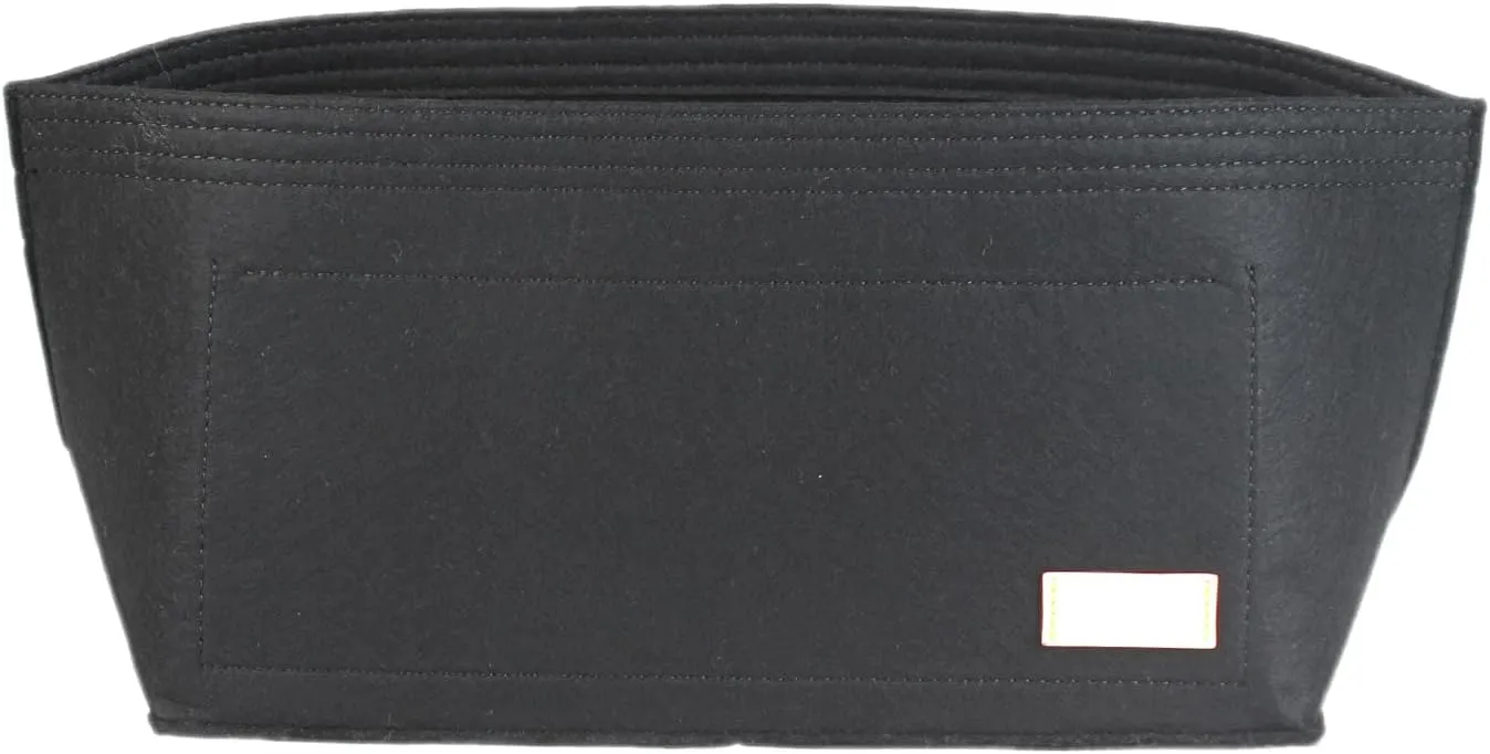 jiesinlov Felt Bag Organizer Insert for Handbags, Inner Bag Fit for Geya Small Tote (Black)
