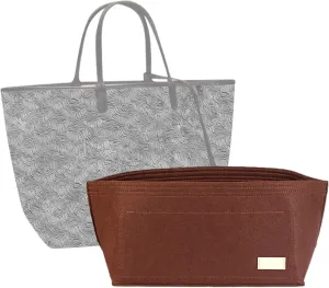 jiesinlov Felt Bag Organizer Insert for Handbags, Inner Bag Fit for Geya Small Tote (Coffee)