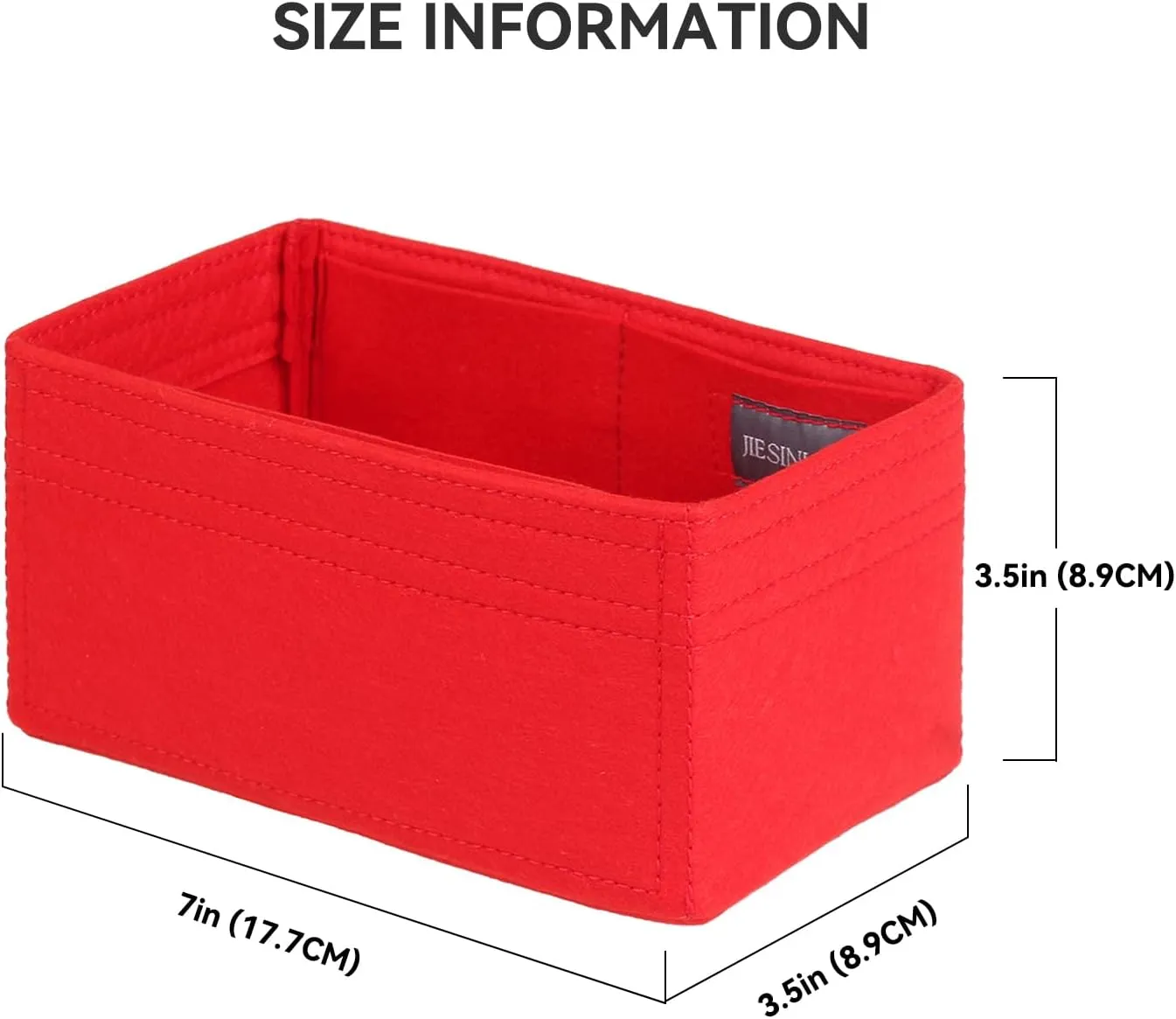 jiesinlov Purse Organizer Insert for Handbags,Felt Bag Organizers Compatible with Speedy 20(Red-20 SPD)