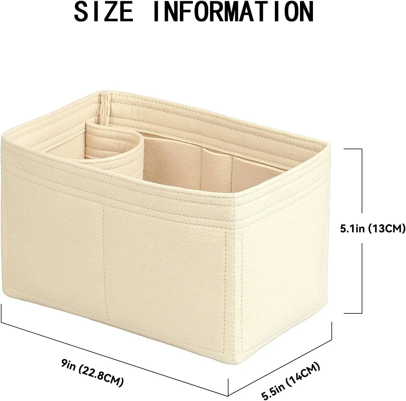 jiesinlov Purse Organizer Insert for Handbags,Felt Bag Organizers Compatible with Speedy 25(Beige-25 SPD)