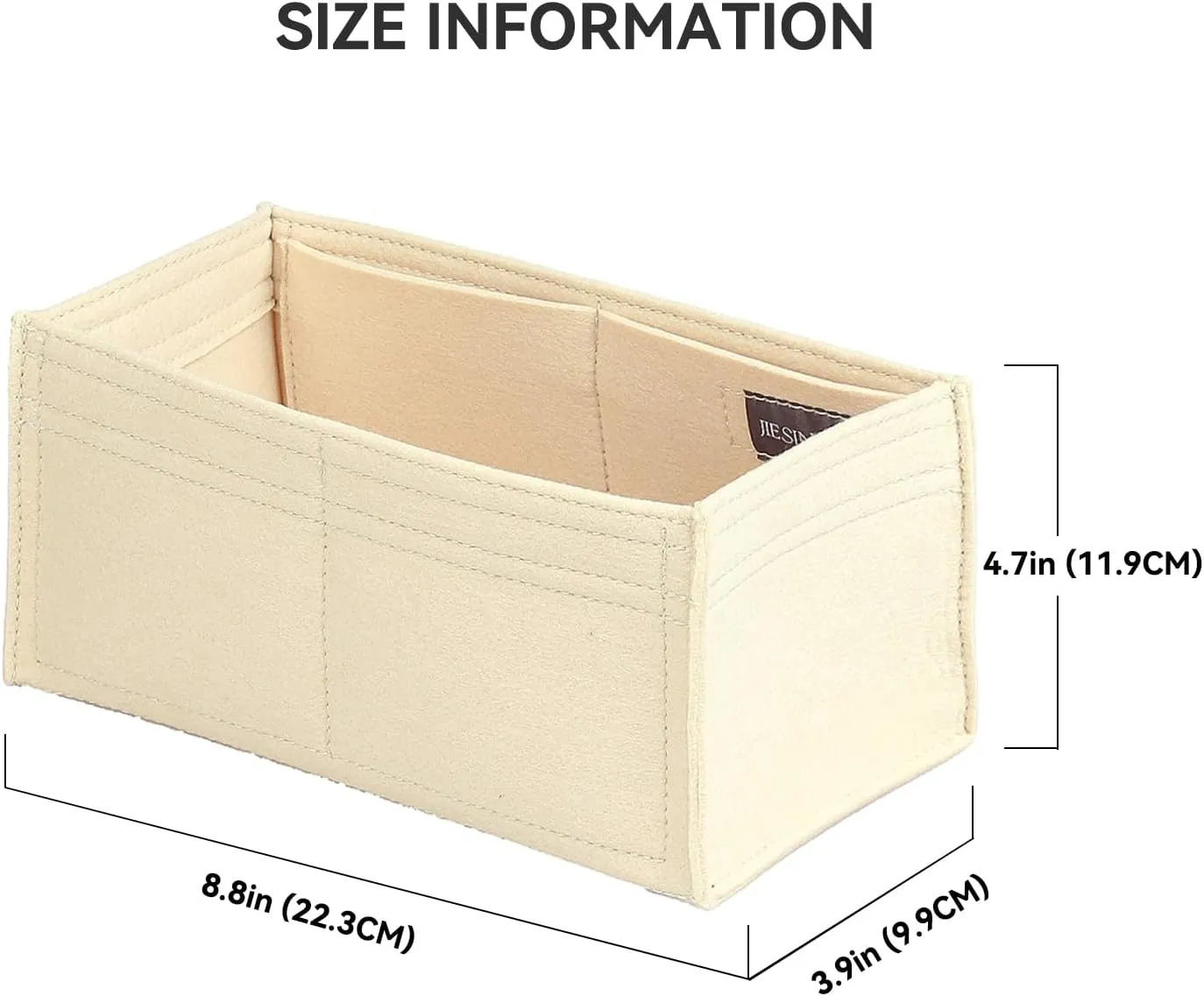 jiesinlov Purse Organizer Insert for Handbags,Felt Bag Organizers Fit Birkin 25 (Beige-25)