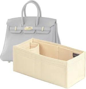 jiesinlov Purse Organizer Insert for Handbags,Felt Bag Organizers Fit Birkin 30 (Beige-30)