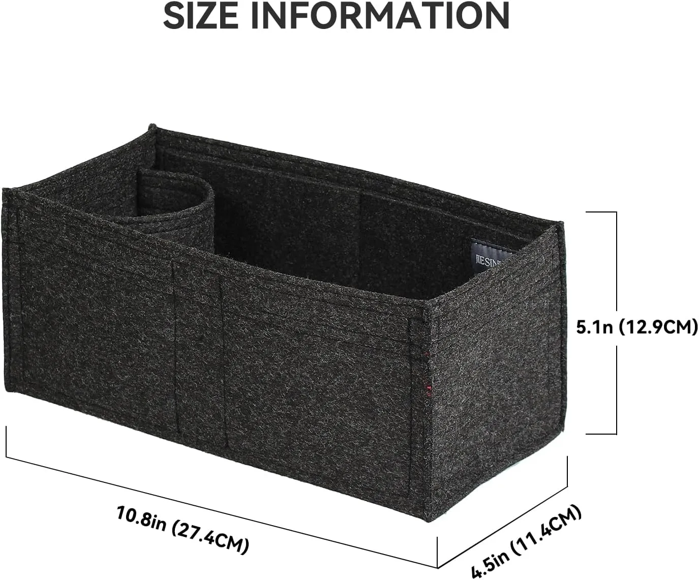 jiesinlov Purse Organizer Insert for Handbags,Felt Bag Organizers Fit Birkin 30 (Black-30)
