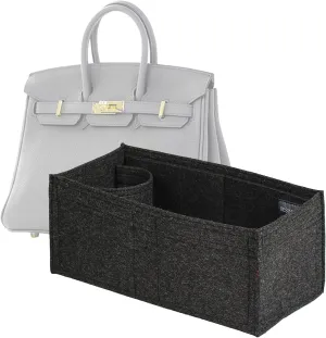 jiesinlov Purse Organizer Insert for Handbags,Felt Bag Organizers Fit Birkin 30 (Black-30)
