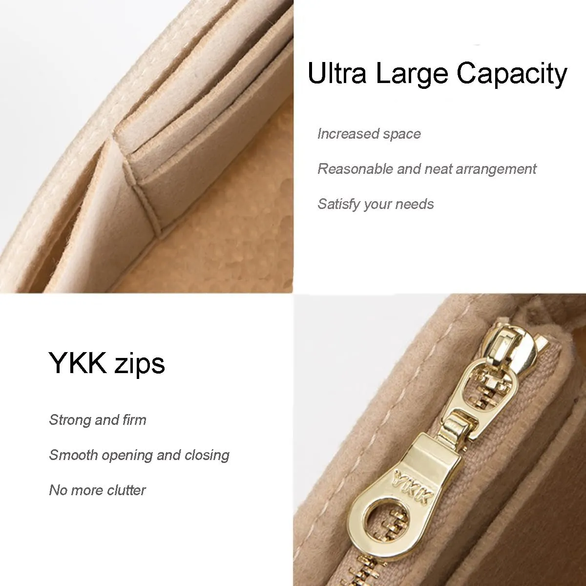 jiesinlov Purse Organizer Insert for Handbags,Felt Bag Organizers Suitable for Le Pliage Mini (Felt-Mini)