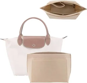 jiesinlov Purse Organizer Insert for Handbags,Felt Bag Organizers Suitable for Le Pliage Small (Felt-Small)