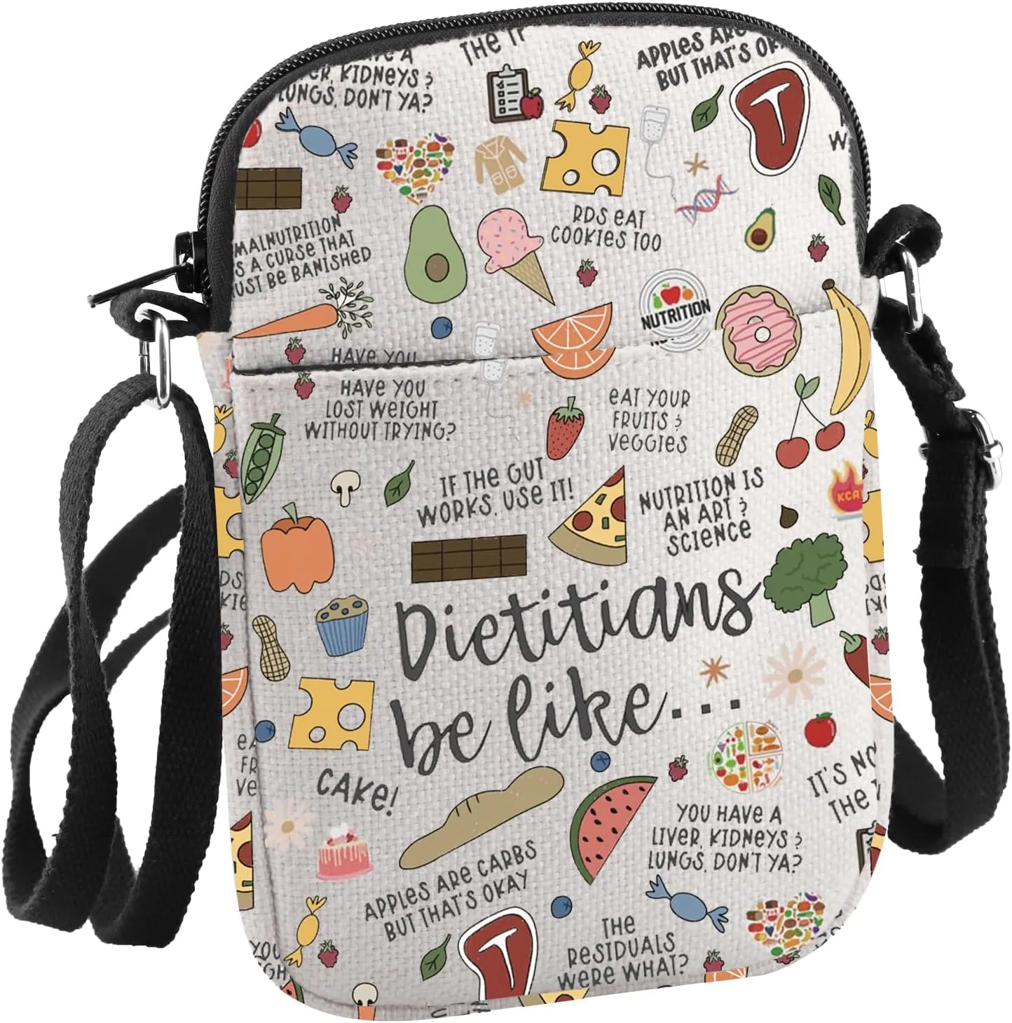 JNIAP Dietitian Gift Dietitian's Be Like Crossbody Bag Nutritionist Gift Nutritionist Day Gift