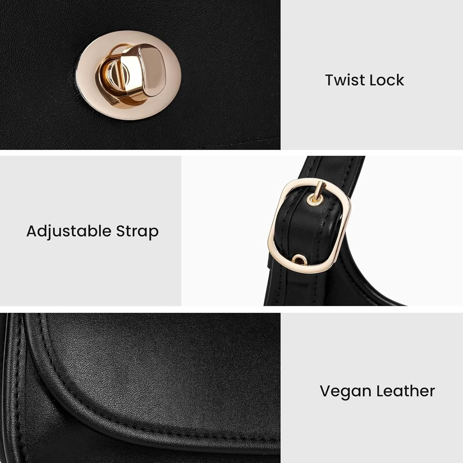 JQWSVE Shoulder Bags for Women Purses and Handbags Trendy Cute Hobo Tote Handbag Vegan Leather Crescent Clutch Underarm Bag