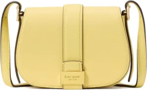 kate spade new york Nouveau Textured Leather Mini Saddle, Yuzu Jam